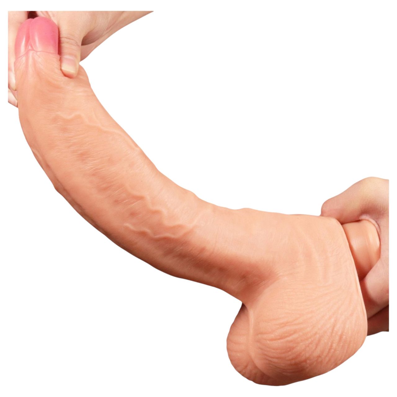 Lovetoy Nature Cock - kétrétegű élethű dildó - 28cm (natúr)