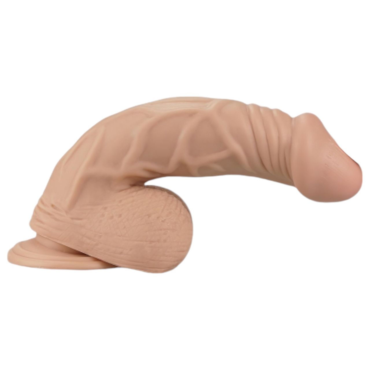 Lovetoy Real Extreme - tapadótalpas, herés dildó - 23cm (natúr)