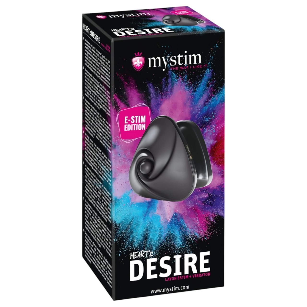 Mystim Heart's Desire - elektro csiklóvibrátor (fekete)